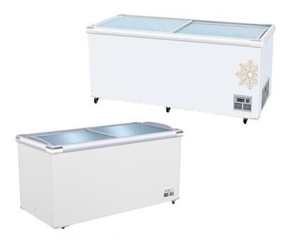 درب شیشه ای تخت Deep Freeze Island R134a R404 خنک کننده استاتیک