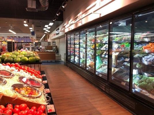 4/5/6 درب تجاری درب شیشه ای فریزر درب شیشه ای کولر سوپرمارکت بالا