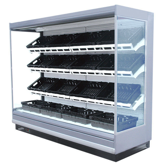 Fruit Vegetable Refrigerated Display Fridge Multideck Display کابینت یخچال نوع Remote