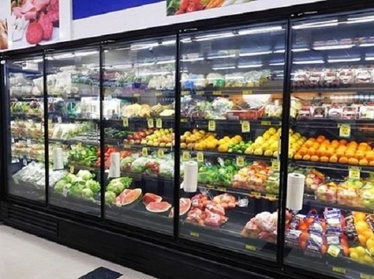 4/5/6 درب تجاری درب شیشه ای فریزر درب شیشه ای کولر سوپرمارکت بالا