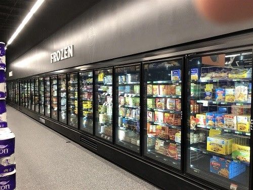 درب شیشه ای فریزر با دمای پایین برای یخچال سوپرمارکت