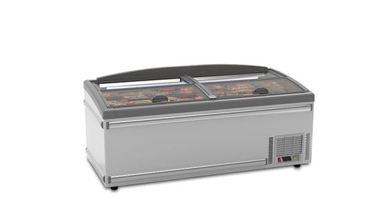 R290/R404A سوپرمارکت فریزر درب شیشه ای کشویی استاتیک خنک کننده 600 لیتری