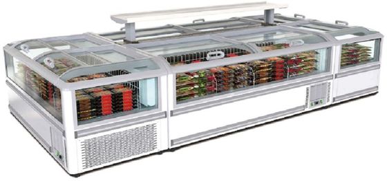 فریزر قفسه سینه درب شیشه ای نسخه High End 600L 700L 1000L خنک کننده استاتیک