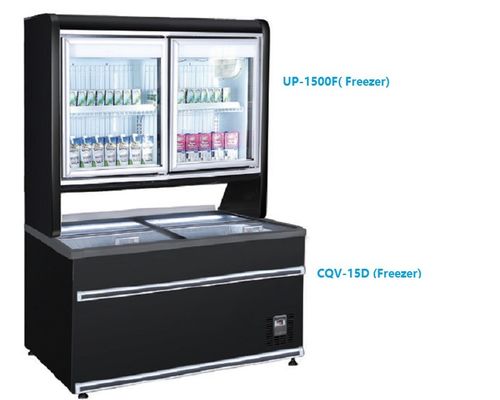 سوپرمارکت درب شیشه ای کمبو یخچال فریزر تجاری 1200L R290